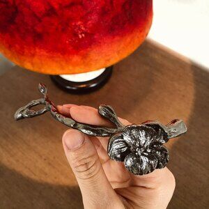 Brand New Michael Aram Black Nickle Plate Orchid 5" Pull